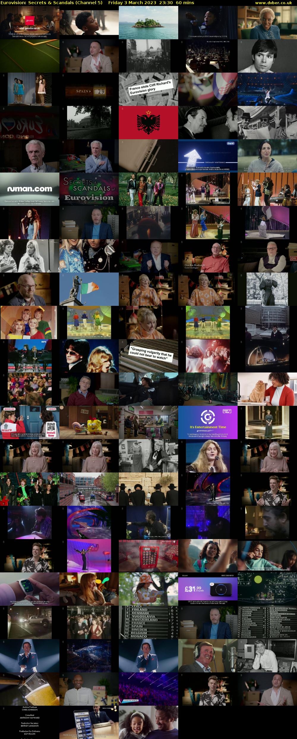 Eurovision: Secrets & Scandals (Channel 5) Friday 3 March 2023 23:30 - 00:30