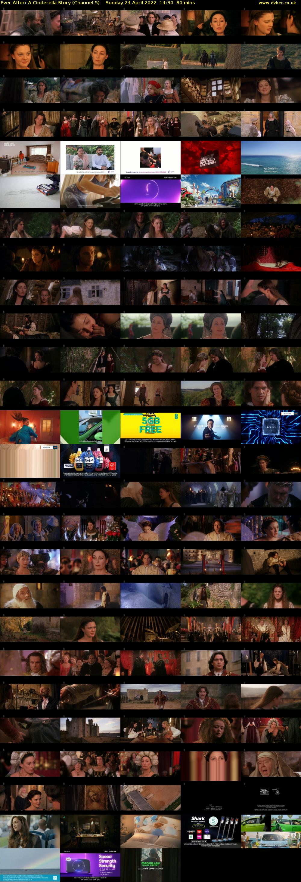 Ever After: A Cinderella Story (Channel 5) Sunday 24 April 2022 14:30 - 15:50