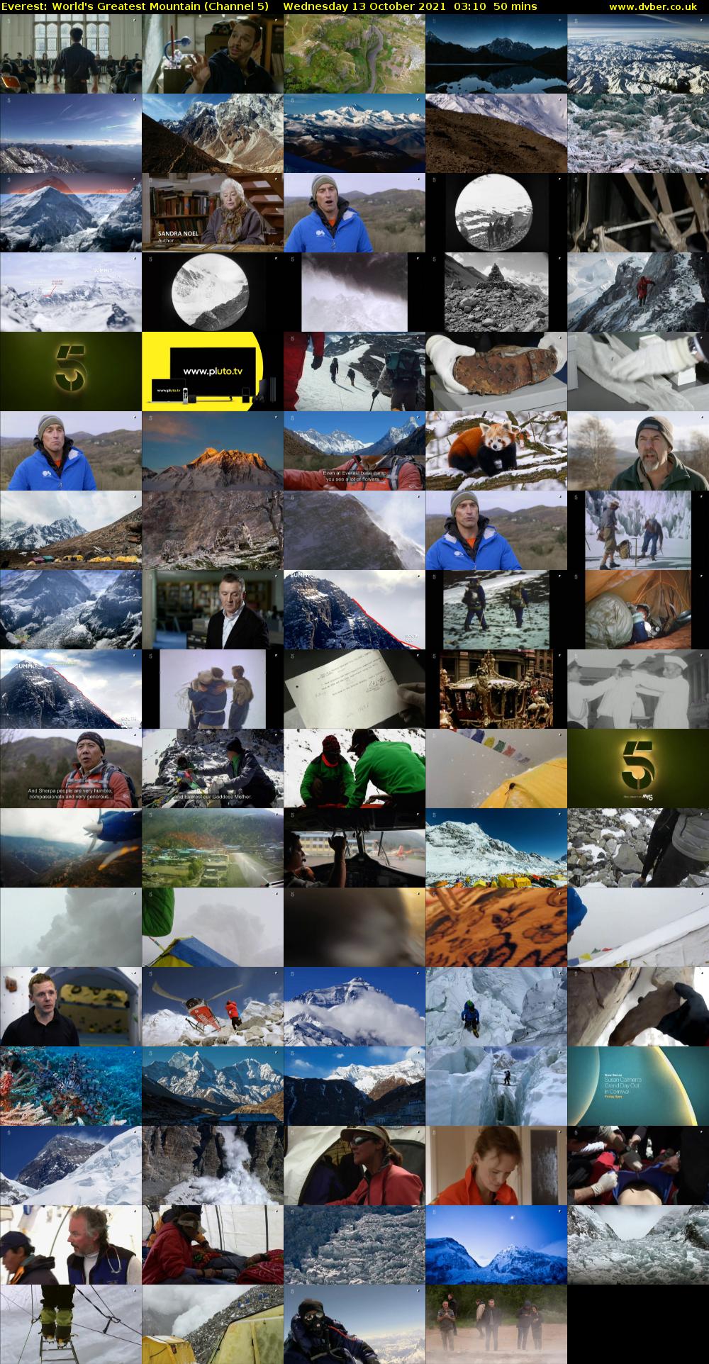Everest: World's Greatest Mountain (Channel 5) Wednesday 13 October 2021 03:10 - 04:00