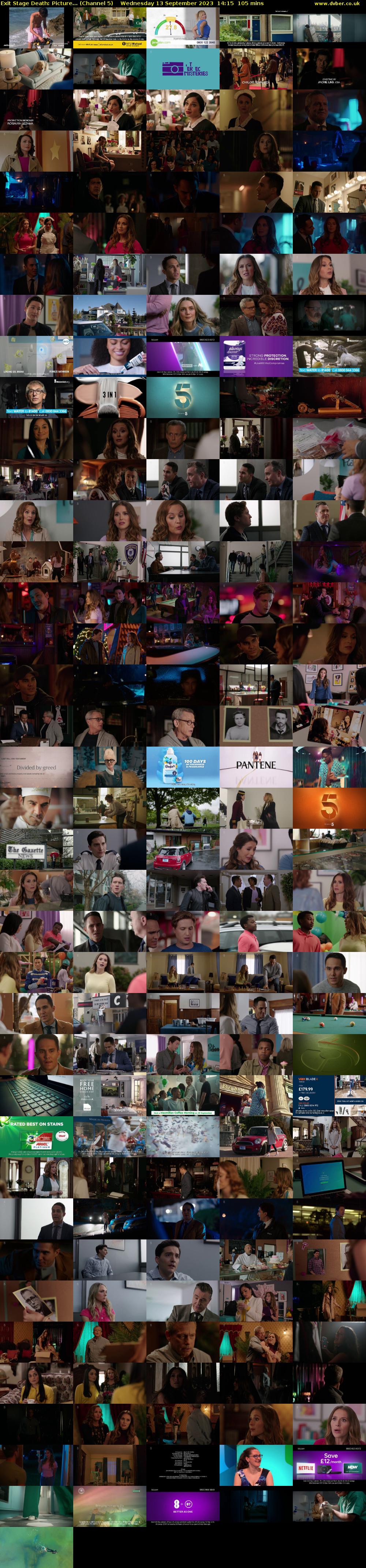 Exit Stage Death: Picture... (Channel 5) Wednesday 13 September 2023 14:15 - 16:00