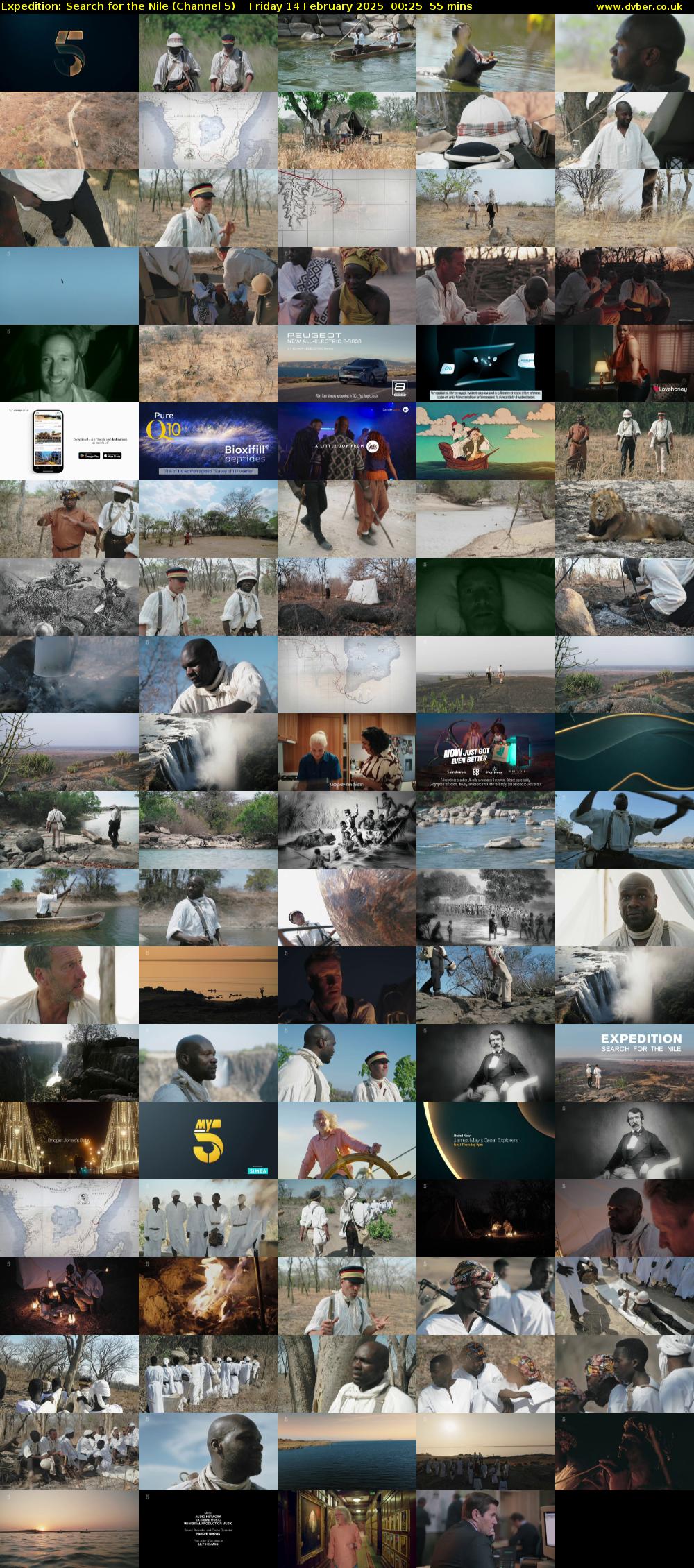 Expedition: Search for the Nile (Channel 5) Friday 14 February 2025 00:25 - 01:20