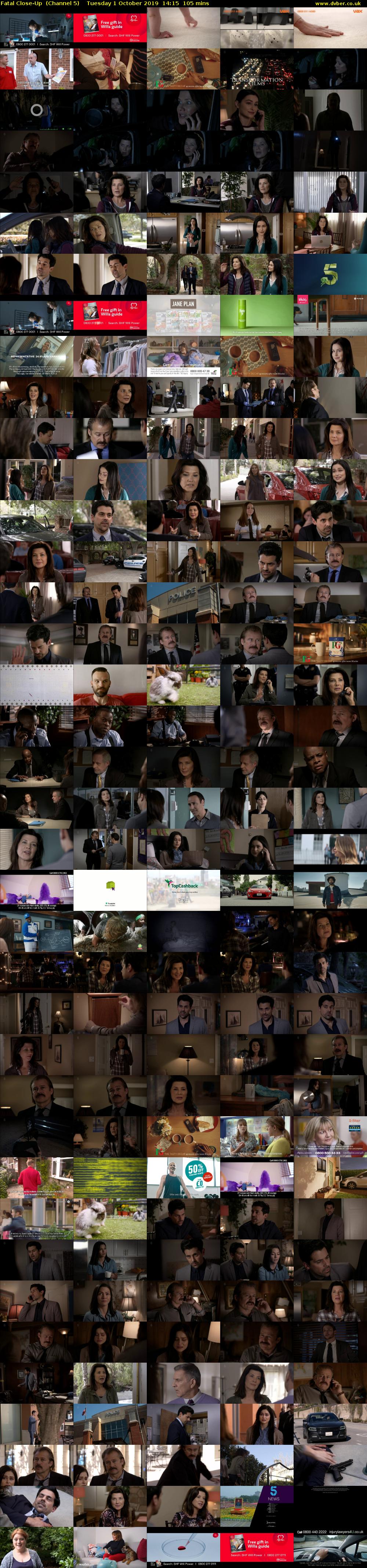 Fatal Close-Up  (Channel 5) Tuesday 1 October 2019 14:15 - 16:00