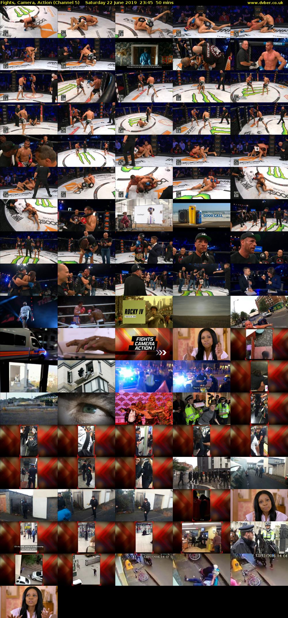 Fights, Camera, Action (Channel 5) Saturday 22 June 2019 23:45 - 00:35