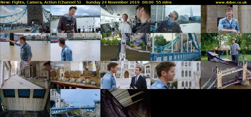 Fights, Camera, Action (Channel 5) Sunday 24 November 2019 00:00 - 00:55