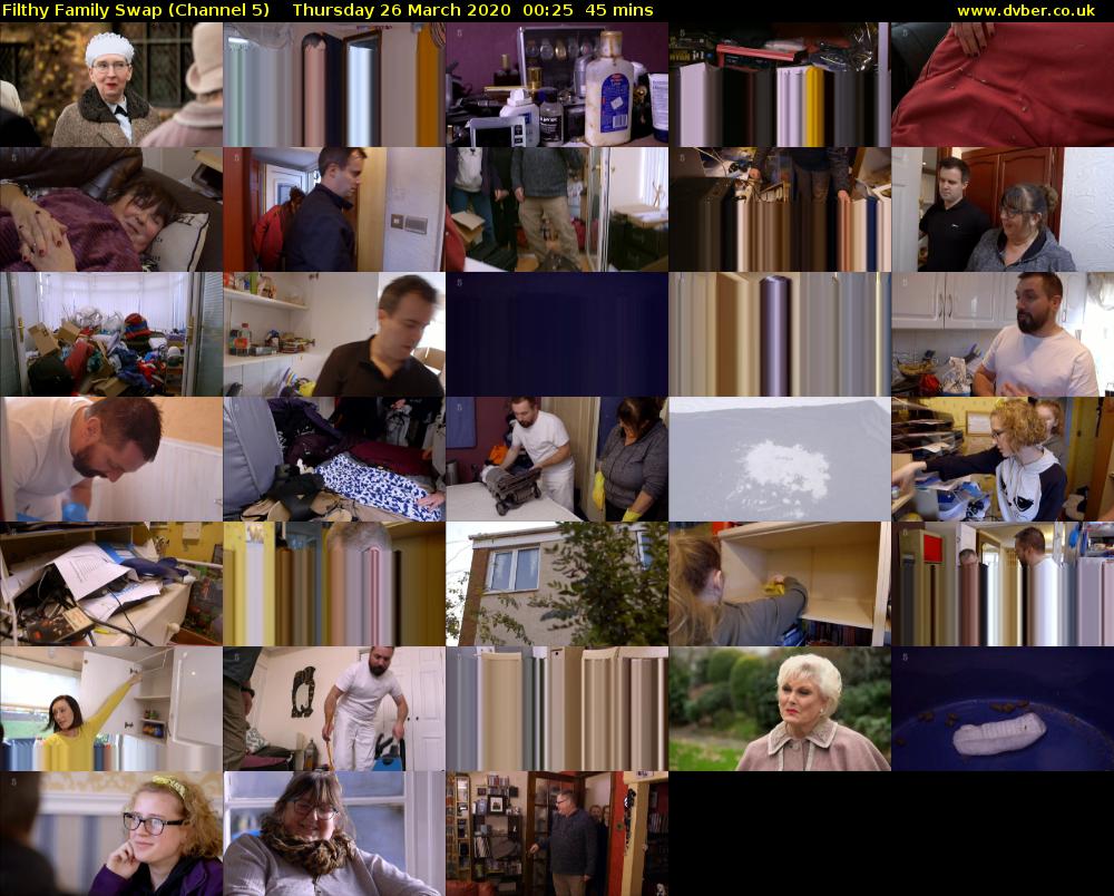 Filthy Family Swap (Channel 5) Thursday 26 March 2020 00:25 - 01:10
