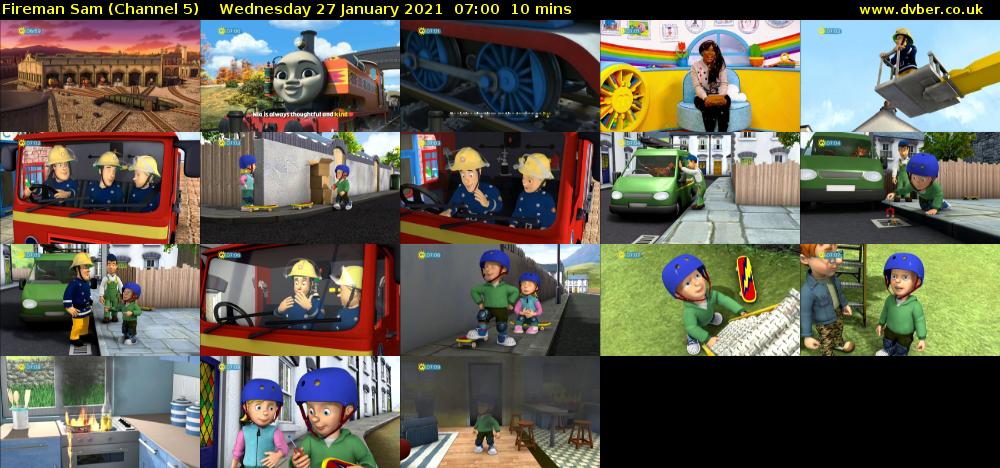 Fireman Sam (Channel 5) Wednesday 27 January 2021 07:00 - 07:10