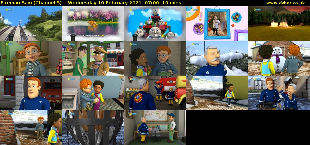 Fireman Sam (Channel 5) Wednesday 10 February 2021 07:00 - 07:10