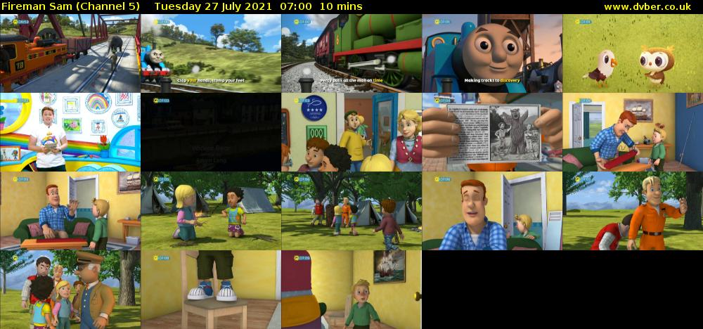 Fireman Sam (Channel 5) Tuesday 27 July 2021 07:00 - 07:10