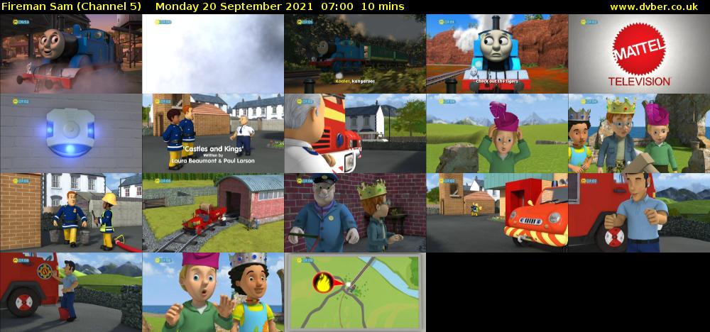 Fireman Sam (Channel 5) Monday 20 September 2021 07:00 - 07:10
