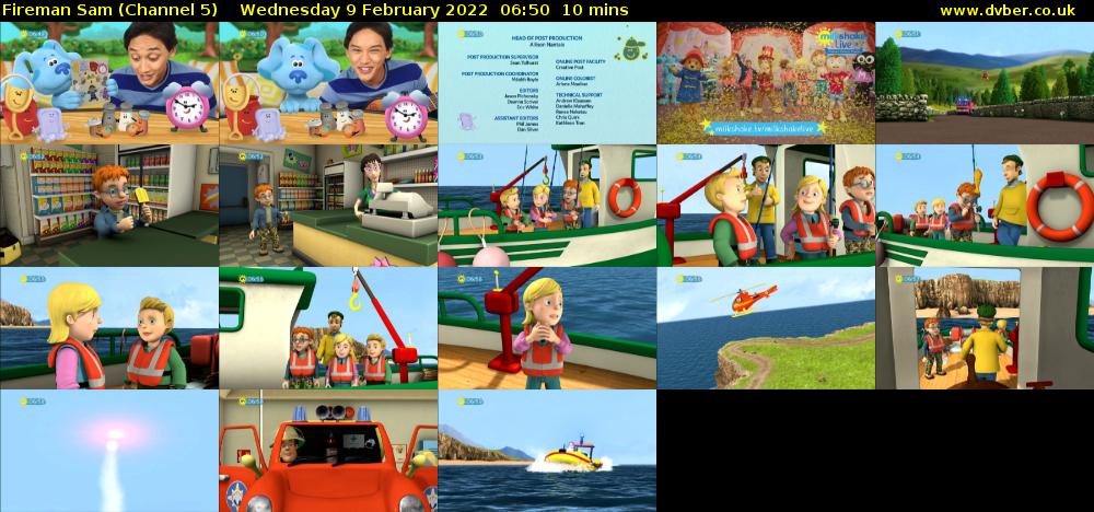 Fireman Sam (Channel 5) Wednesday 9 February 2022 06:50 - 07:00