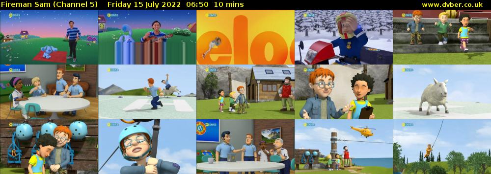 Fireman Sam (Channel 5) Friday 15 July 2022 06:50 - 07:00