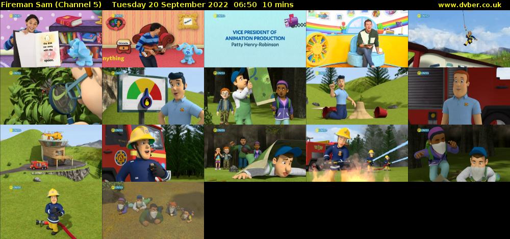 Fireman Sam (Channel 5) Tuesday 20 September 2022 06:50 - 07:00