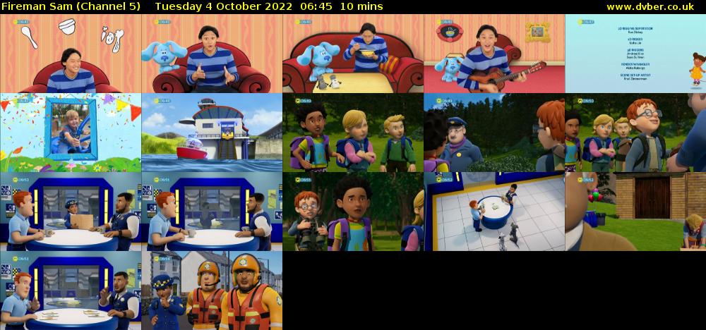 Fireman Sam (Channel 5) Tuesday 4 October 2022 06:45 - 06:55