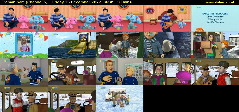 Fireman Sam (Channel 5) Friday 16 December 2022 06:45 - 06:55