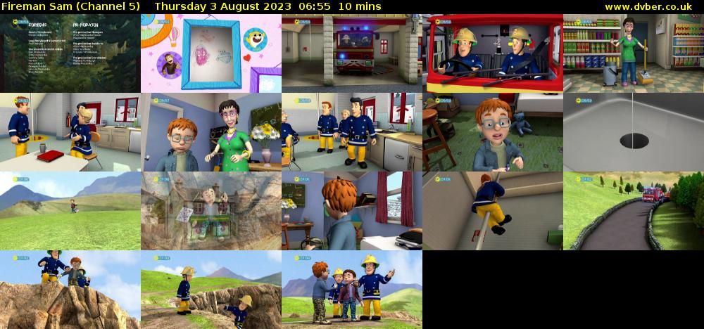 Fireman Sam (Channel 5) Thursday 3 August 2023 06:55 - 07:05