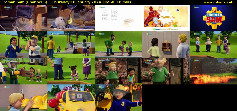 Fireman Sam (Channel 5) Thursday 18 January 2024 06:50 - 07:00