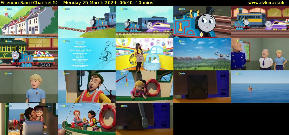 Fireman Sam (Channel 5) Monday 25 March 2024 06:40 - 06:50