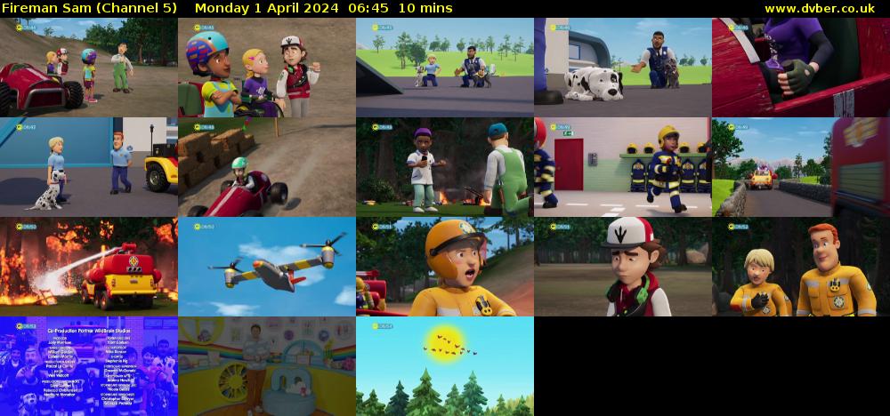 Fireman Sam (Channel 5) Monday 1 April 2024 06:45 - 06:55