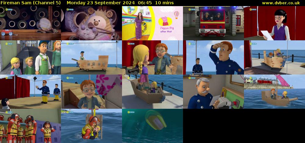 Fireman Sam (Channel 5) Monday 23 September 2024 06:45 - 06:55