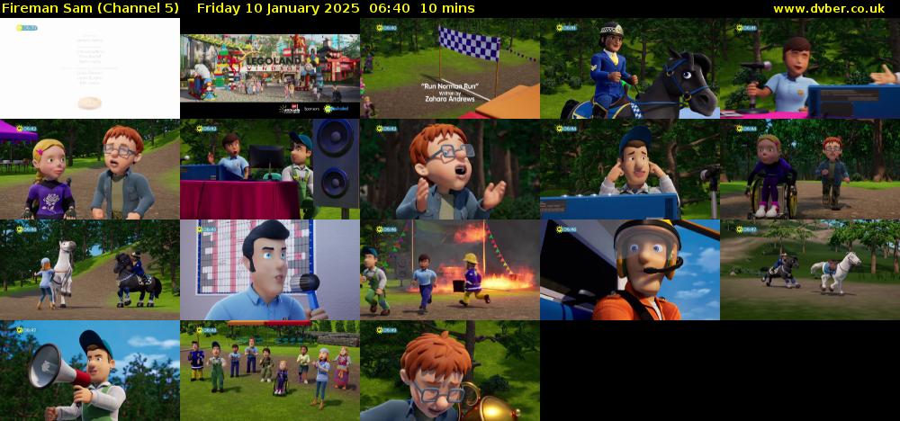 Fireman Sam (Channel 5) Friday 10 January 2025 06:40 - 06:50