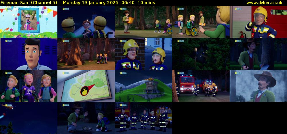 Fireman Sam (Channel 5) Monday 13 January 2025 06:40 - 06:50
