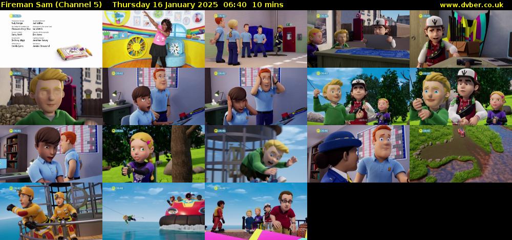 Fireman Sam (Channel 5) Thursday 16 January 2025 06:40 - 06:50