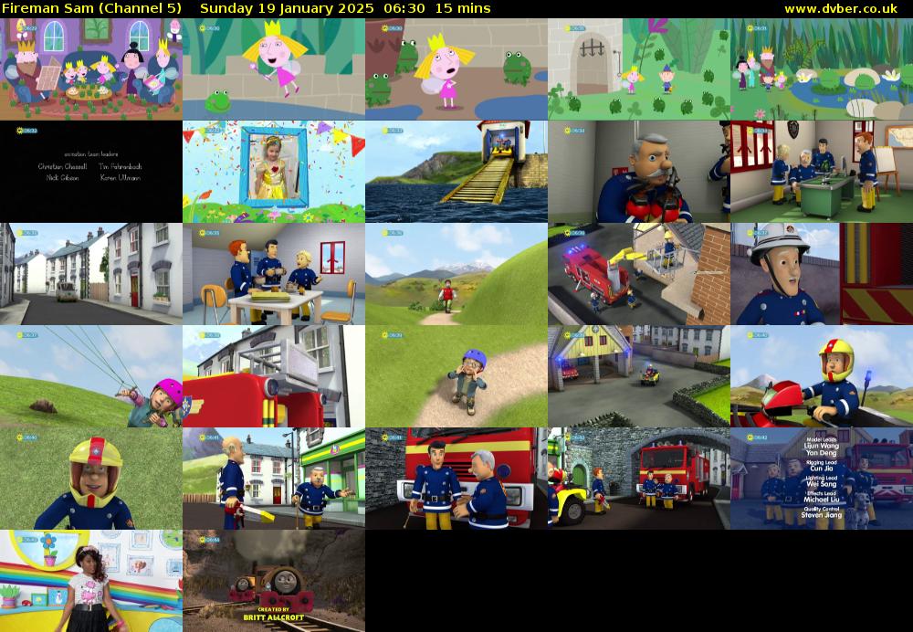 Fireman Sam (Channel 5) Sunday 19 January 2025 06:30 - 06:45