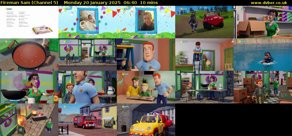 Fireman Sam (Channel 5) Monday 20 January 2025 06:40 - 06:50