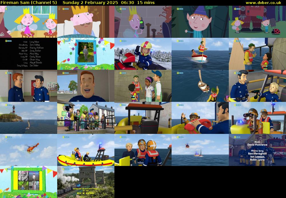 Fireman Sam (Channel 5) Sunday 2 February 2025 06:30 - 06:45