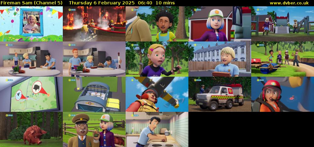 Fireman Sam (Channel 5) Thursday 6 February 2025 06:40 - 06:50