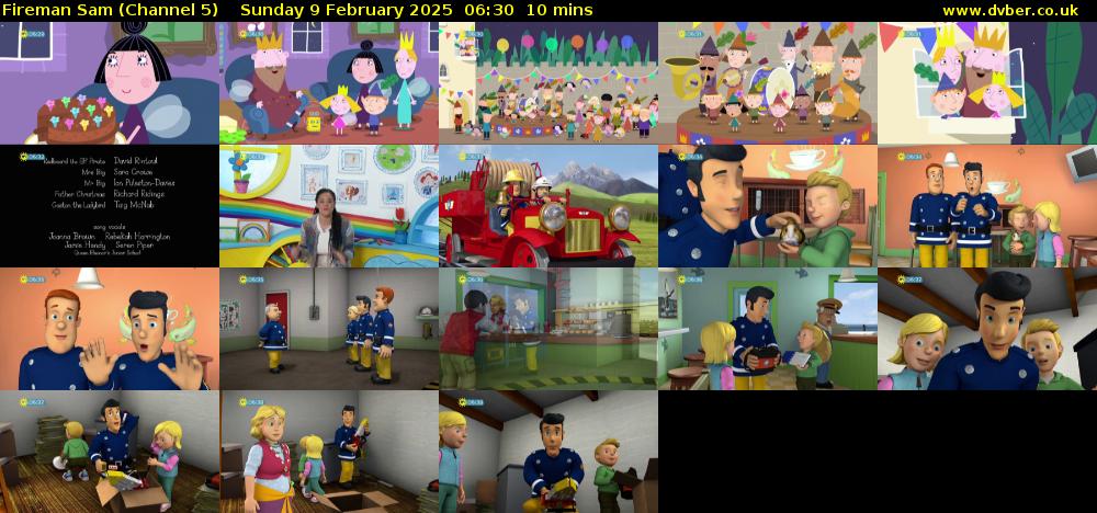Fireman Sam (Channel 5) Sunday 9 February 2025 06:30 - 06:40