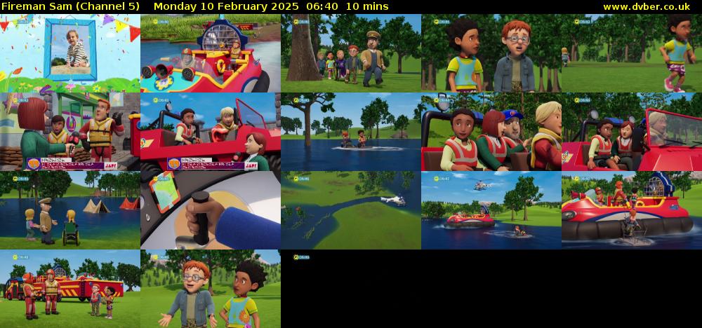 Fireman Sam (Channel 5) Monday 10 February 2025 06:40 - 06:50