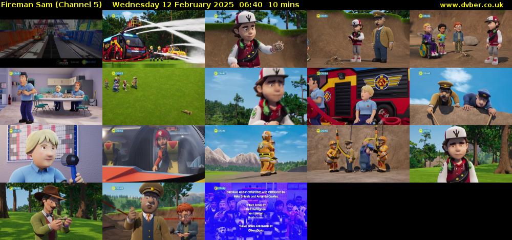 Fireman Sam (Channel 5) Wednesday 12 February 2025 06:40 - 06:50