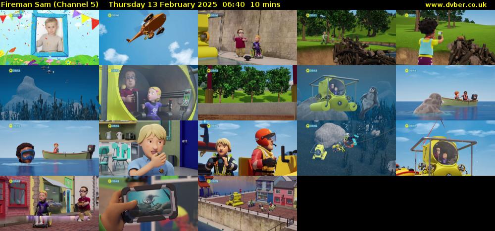 Fireman Sam (Channel 5) Thursday 13 February 2025 06:40 - 06:50