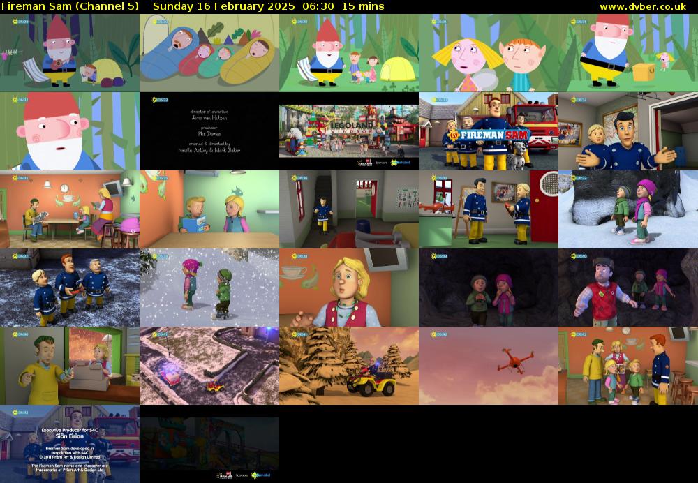 Fireman Sam (Channel 5) Sunday 16 February 2025 06:30 - 06:45