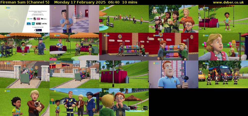 Fireman Sam (Channel 5) Monday 17 February 2025 06:40 - 06:50