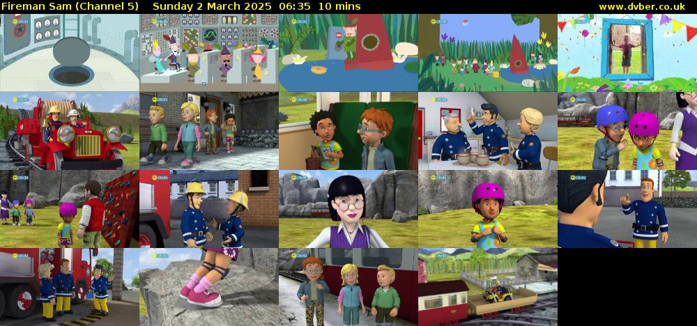 Fireman Sam (Channel 5) Sunday 2 March 2025 06:35 - 06:45