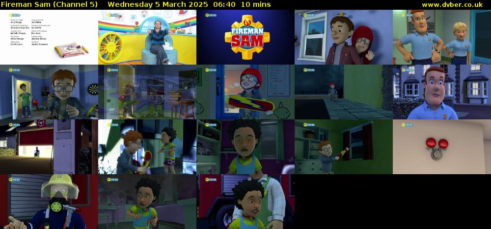 Fireman Sam (Channel 5) Wednesday 5 March 2025 06:40 - 06:50