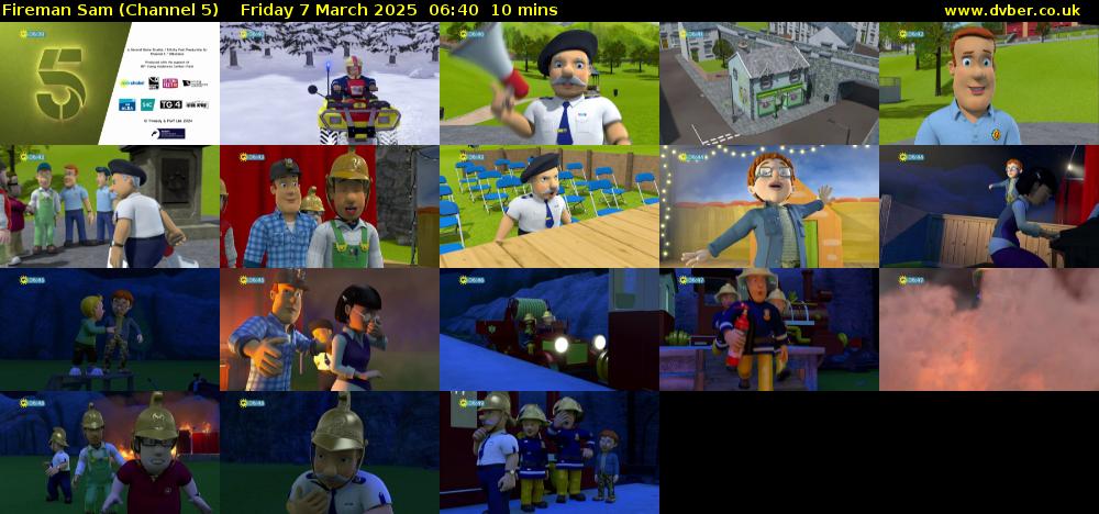 Fireman Sam (Channel 5) Friday 7 March 2025 06:40 - 06:50