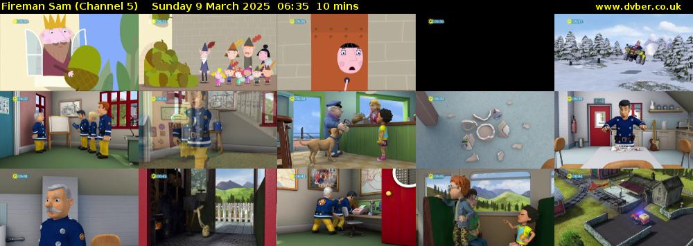 Fireman Sam (Channel 5) Sunday 9 March 2025 06:35 - 06:45