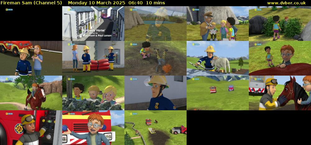 Fireman Sam (Channel 5) Monday 10 March 2025 06:40 - 06:50