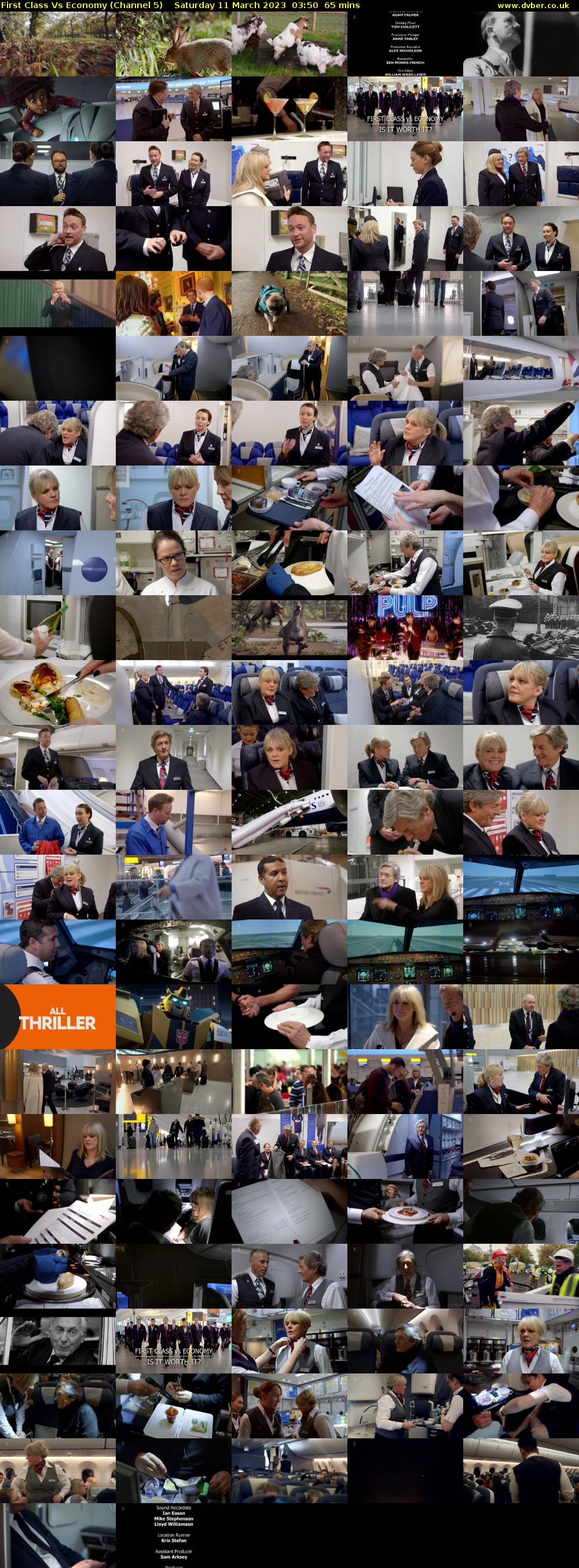 First Class Vs Economy (Channel 5) Saturday 11 March 2023 03:50 - 04:55