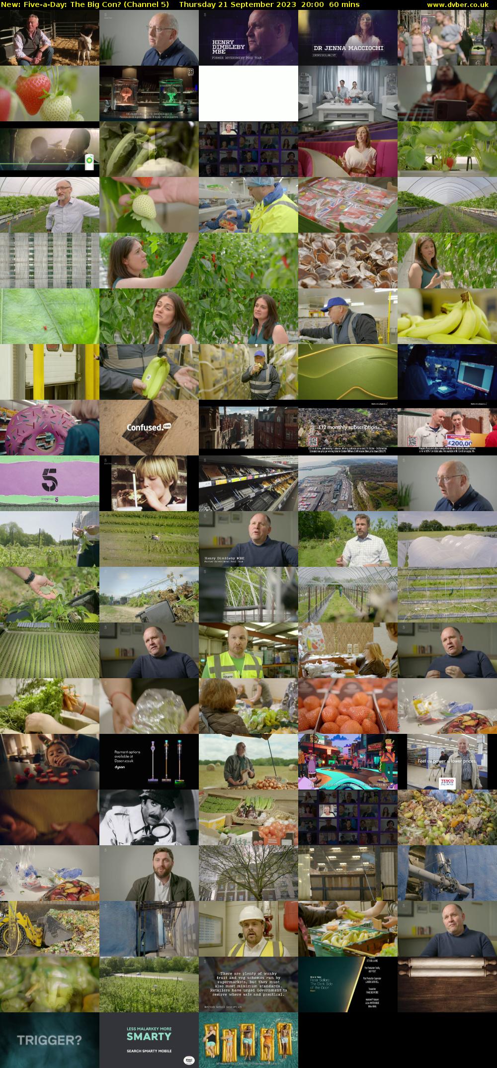 Five-a-Day: The Big Con? (Channel 5) Thursday 21 September 2023 20:00 - 21:00