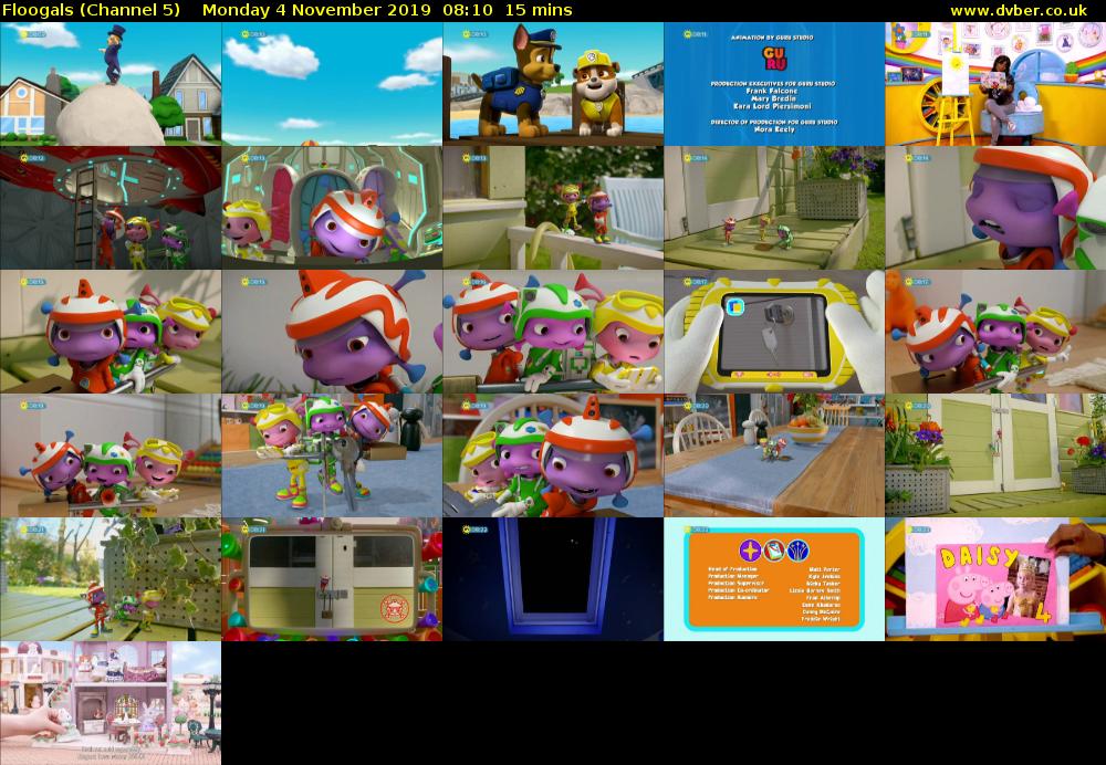 Floogals (Channel 5) Monday 4 November 2019 08:10 - 08:25