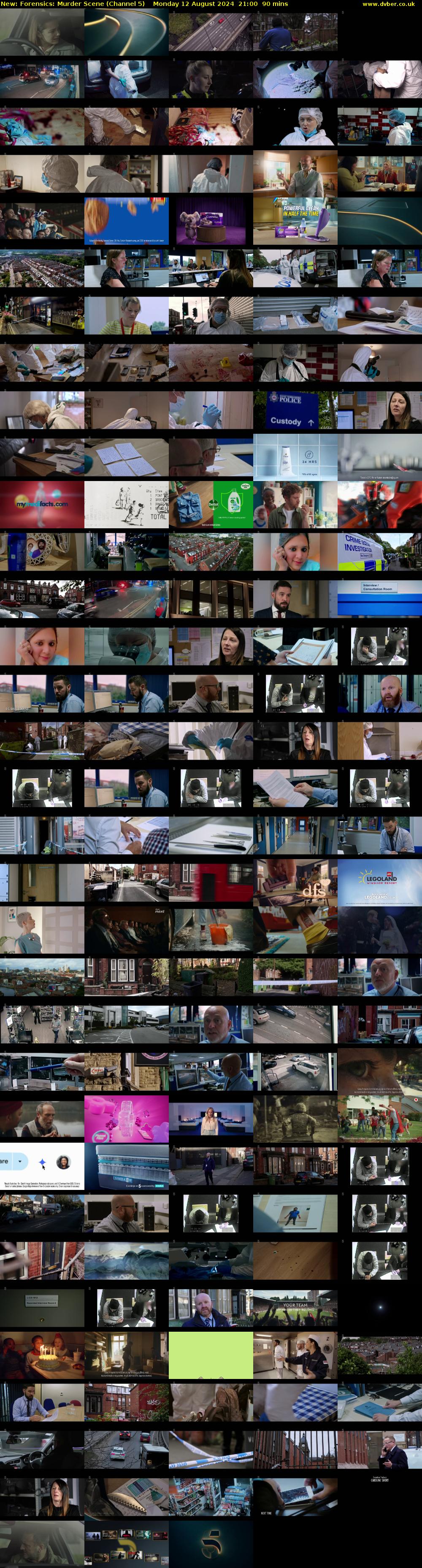 Forensics: Murder Scene (Channel 5) Monday 12 August 2024 21:00 - 22:30