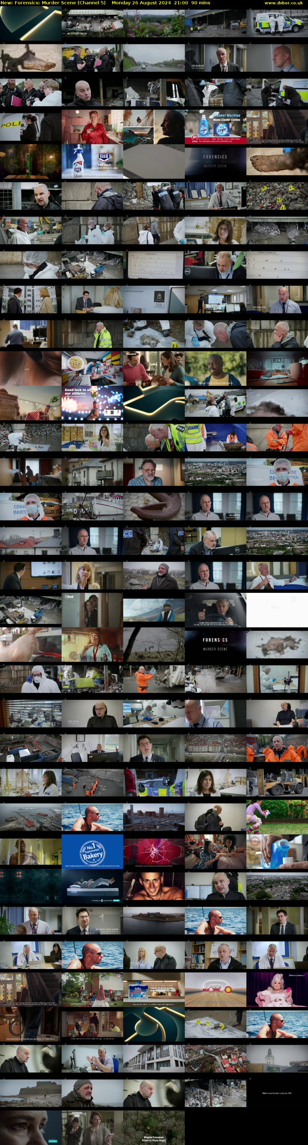 Forensics: Murder Scene (Channel 5) Monday 26 August 2024 21:00 - 22:30