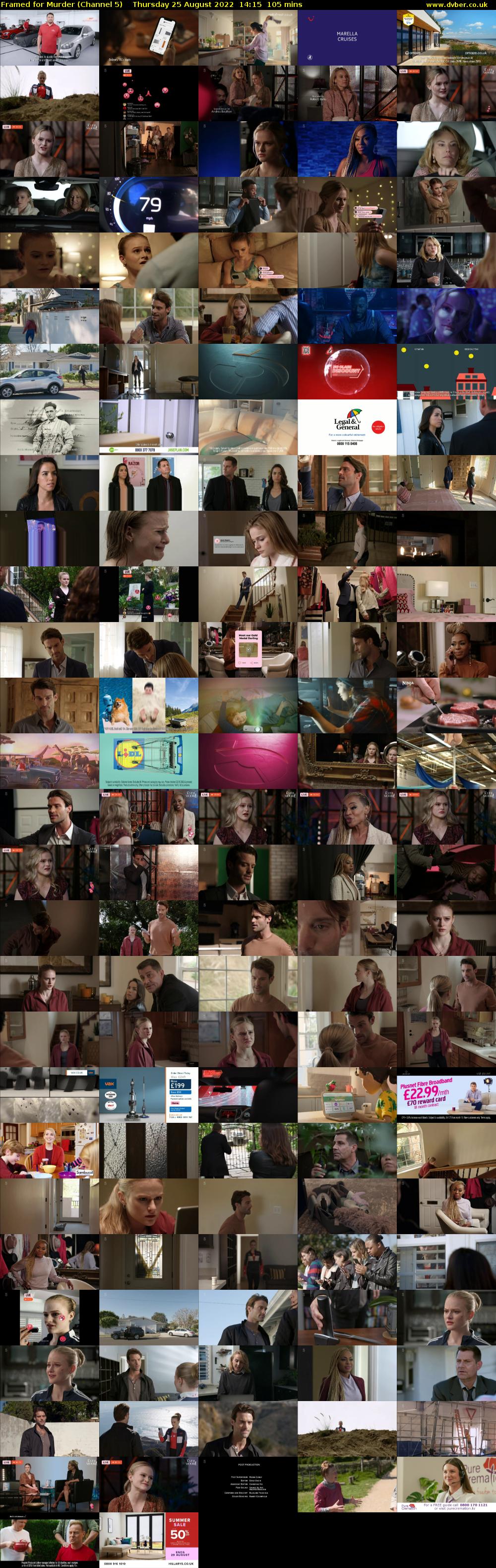 Framed for Murder (Channel 5) Thursday 25 August 2022 14:15 - 16:00