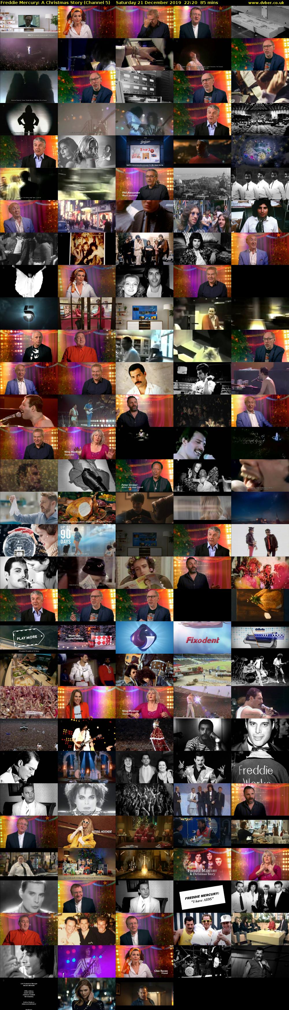 Freddie Mercury: A Christmas Story (Channel 5) Saturday 21 December 2019 22:20 - 23:45