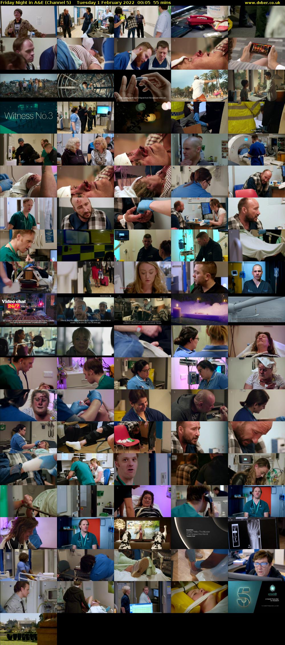 Friday Night in A&E (Channel 5) Tuesday 1 February 2022 00:05 - 01:00