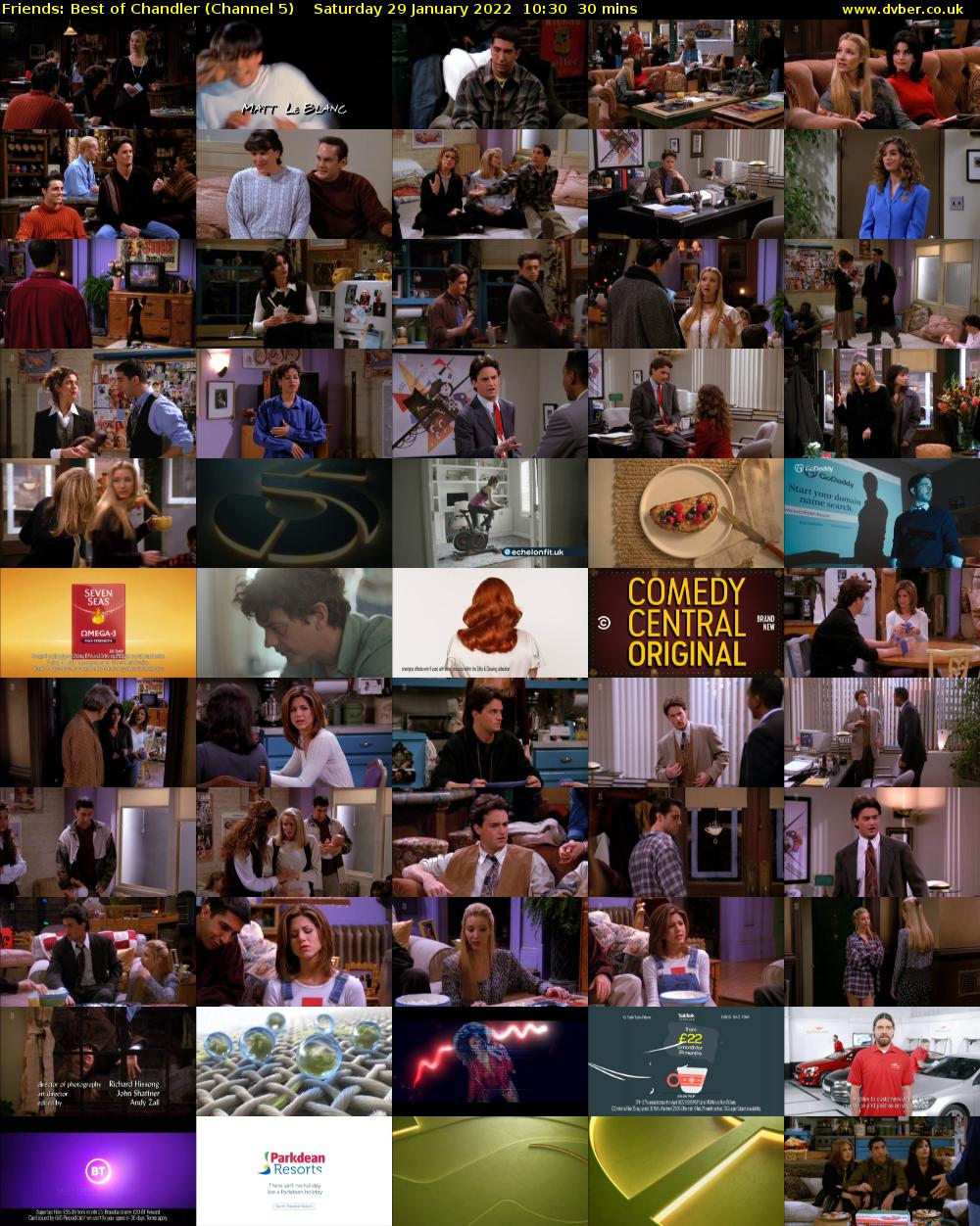 Friends: Best of Chandler (Channel 5) Saturday 29 January 2022 10:30 - 11:00